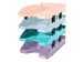 Set 4 brievenbakken COMBO pastelkleuren