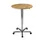 zuilheftafel,HxØ 720-1140x800mm,rond,voetkruis verchroomd,blad beuken