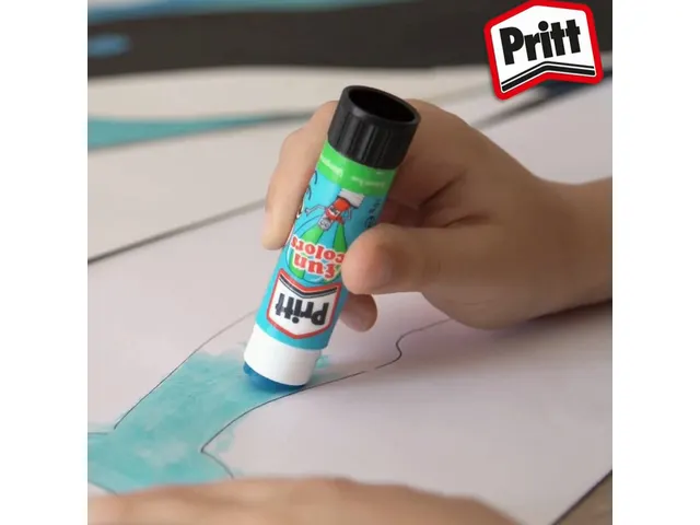 Lijmstift Pritt Fun colors 10gr 1 blister met 4 kleuren