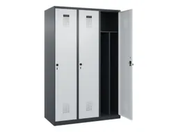 locker voor scheiding van kleding,HxBxD 1850x1200x500mm,3vak