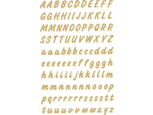 Etiket Herma 4152 8mm Letters A-Z Goud op Transparant 238 stuks