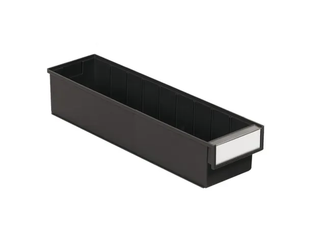 bac compartimentable ESD,HxlxP 100x132x500mm,PP,noir