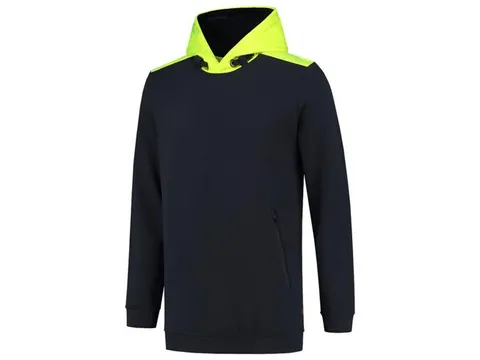 Tricorp 303005 sweater, fluo geel/inktblauw, maat S, per paar