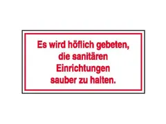 aanwijzingsbord,U wordt beleefd verzocht,PVC,rood/wit,om te verlijmen