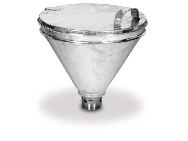 Trechter Staal Vul Ø 300Mm Met Deksel En Zeef 2 Buitendraad