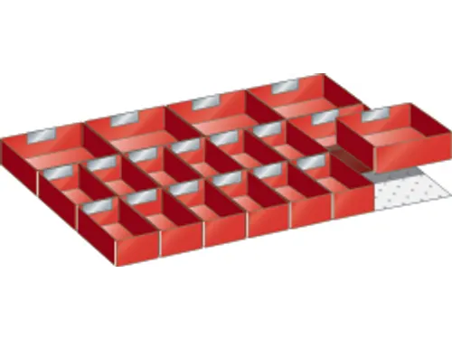 Indelingsmateriaal voor front H 50mm 12/6inzetbakjes