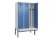 locker met bank,voor scheiding van kleding,HxBxD 2120x1200x815mm,3vak