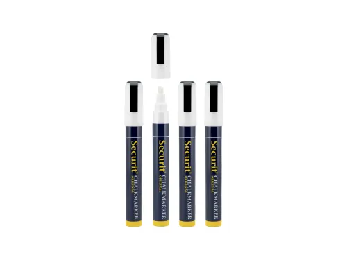 Krijtstift Securit Sma-510 Schuin 2-6mm Wit 4 Stuks