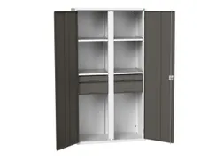 universele kast,HxBxD 2000x1050x550mm,4xStalen bodem,4lade(n)