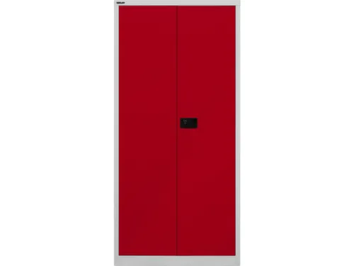 kantoorkast openslaande deuren HxBxD 1950x914x400mm Stalen Grijs Rood
