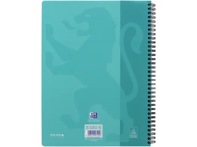 Collegeblok Oxford School A4+ 23-gaats lijn 80vel voordeelpak assorti