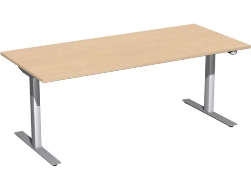 Elektrisch in hgte vst. zit-sta-bureau beuken 650-1250x1800x800mm