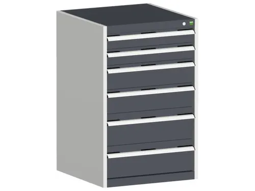 ladekast HxBxD 1000x650x525mm 6laden romp RAL7035 front RAL7016