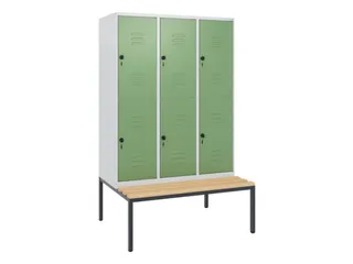 Dubbeldekse dekenkist,HxBxD 1950x1200x815mm,3x2vak.,vak B 400mm - 1