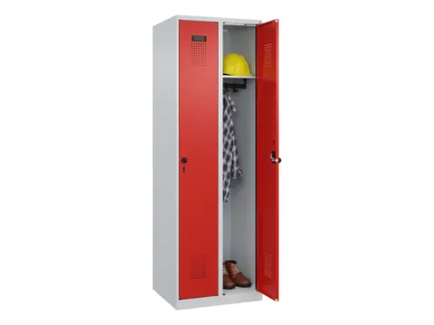 locker,HxBxD 1850x600x500mm,2vak,vak B 300mm,draaigrendel