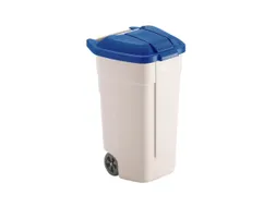 Verrijdbare vuilcontainer 100 liter HxLxB 850x530x510mm beige
