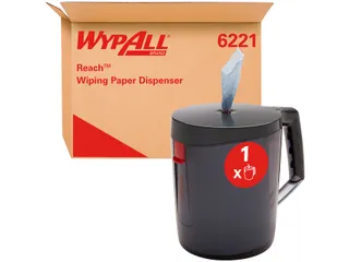 Poetsroldispenser WypAll reach centerfeed zwart 6221 - 2