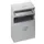 Combi-asbak Zilver 2/5 liter 540x300x140mm Overkapping Cilinderslot