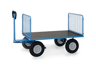 Handtrekwagen 6435P 750kg 1535x895mm draadgaas polyurethaan trekoog - 3