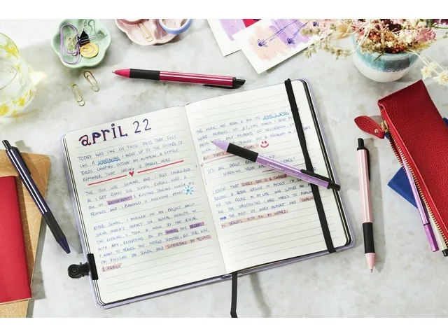 Stylo bille STABILO pointball Wildflower Medium rose pivoine