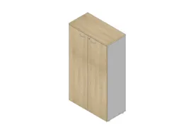 Kantoorkast,3Xhouten Vloer,4Ordnerhoogte,Romp Aluminium,Front Eiken