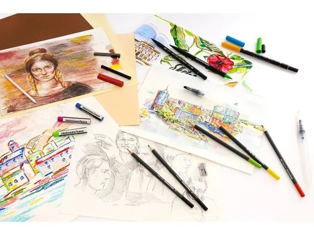 Oliepastelkrijt Eberhard Faber 11mm doos a 24 st assorti