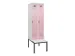 locker met bank,voor scheiding van kleding,HxBxD 2120x600x815mm,2vak