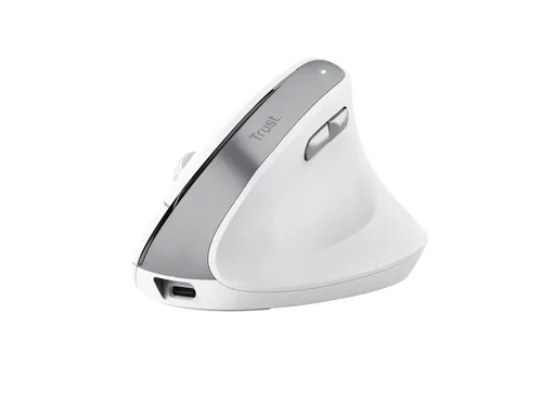 Muis Trust ergonomisch BAYO II draadloos wit 25398