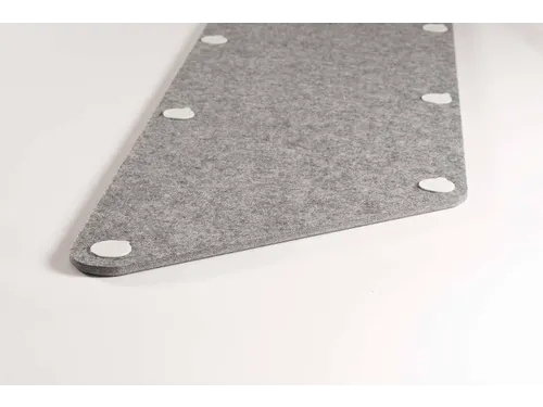 Akoestische PET-vilt parallellogram stroken donkergrijs 30x120cm 6 st