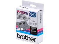Lettertape Brother Tx-355 24mm Wit op zwart
