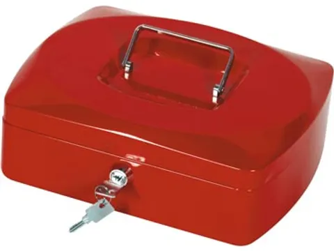 Geldkoffer Rood 255x200x85mm Inclusief 2 Sleutels