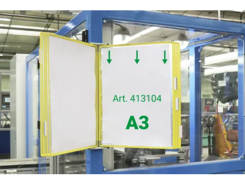 wand-zichtpanelensysteem,DIN A3,staand,10panelen,geel