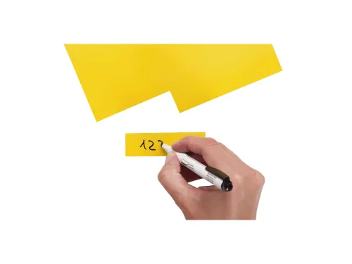 Magneetvel MAUL 200x300mm geel beschrijf- wisbaar en te knippen