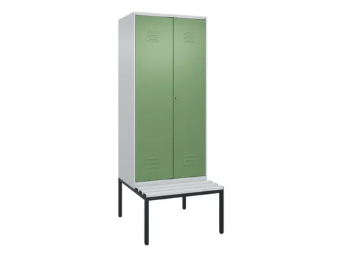 locker voor scheiding van kleding,HxBxD 2120x800x815mm,2vak