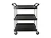 Chariot de service Rubbermaid avec roue pivotantes 10cm noir