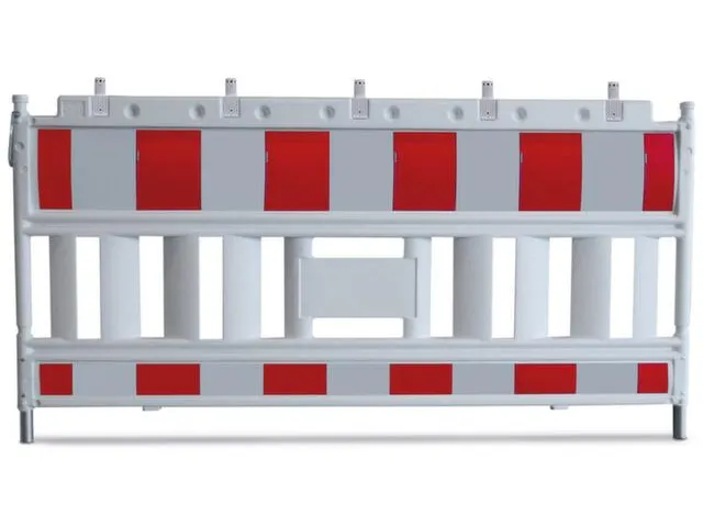 Euro2-afzethek,HxL 1000x2000mm,kunststof,wit/rood,m. lampadapter