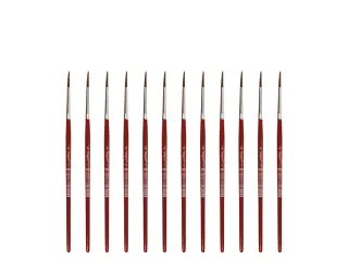 Penseel Kangaro Serie 120 rond Nr. 6 geitenhaar doos 12 stuks - 1