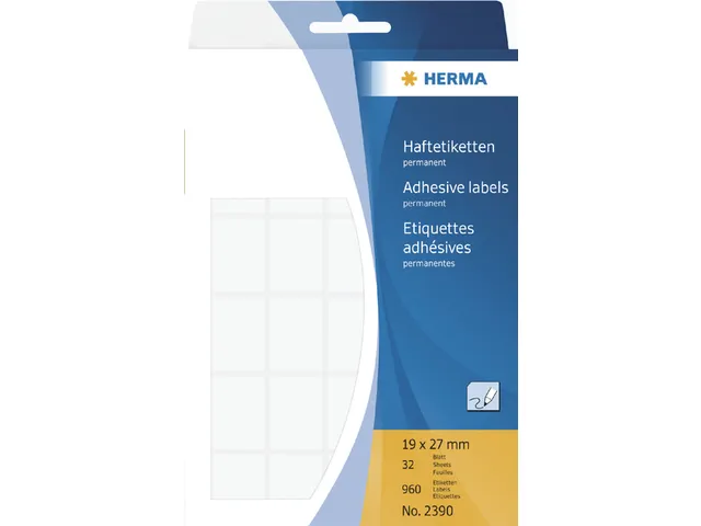 HERMA 2390 Universele etiketten 19x27mm Wit 960 stuks