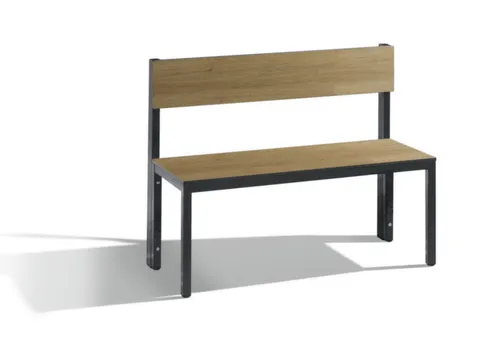 omkleedbank,HxLxD 796x1000x407mm,HPL eiken-sereno,frame staal RAL7021