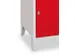 lockerkast,HxBxD 1850x1200x500mm,4x2vakken,RAL7035,front RAL7035