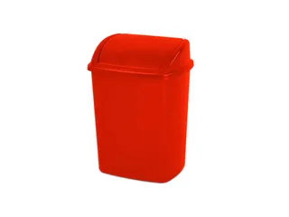 Afvalbak met Swing deksel 15 Liter Rood - 1