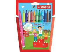 Trio A-Z viltstift 12 stuks geassorteerd