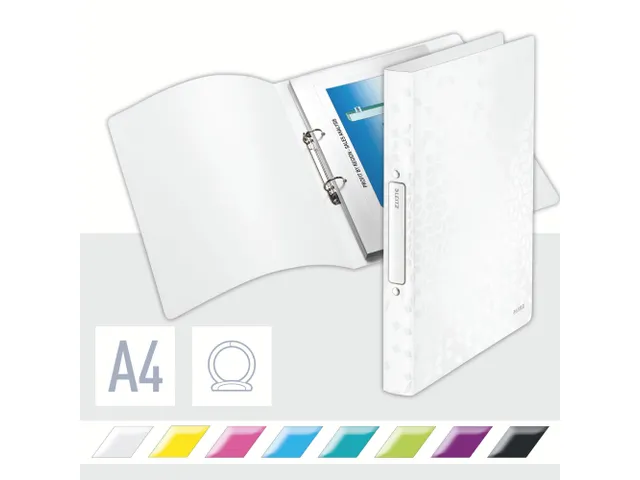 Ringband Leitz WOW A4 2-rings O-mech 25mm PP wit