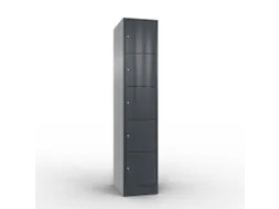 lockerkast cil.slot 1950x396x640mm 1x5 vakken RAL7021 front RAL7021