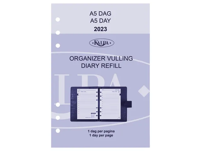 Agendavulling 2027 Kalpa A5 1dag/1pagina
