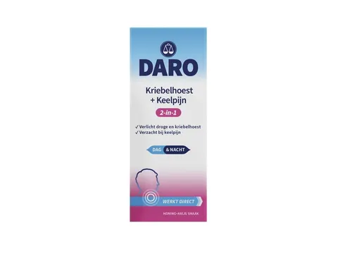 Hoestdrank Daro 2-in-1 kriebelhoest keelpijn 150ml