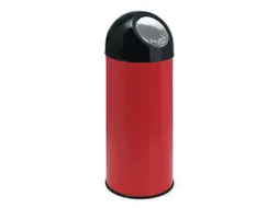 Afvalbak met pushdeksel en binnenemmer 55 Liter Rood