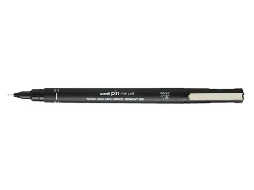 Fineliner Uni-ball Pin zwart 0.1mm