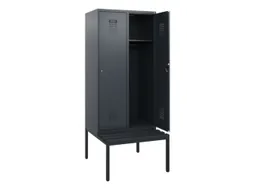 locker met bank,HxBxD 1950x800x815mm,2vak,vak B 400mm,cilinderslot