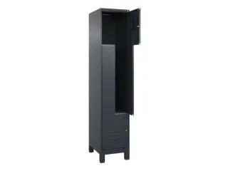 Z-garderobekast,HxBxD 1950x400x500mm,vak B 200/400mm,cil.-slot,voeten - 2